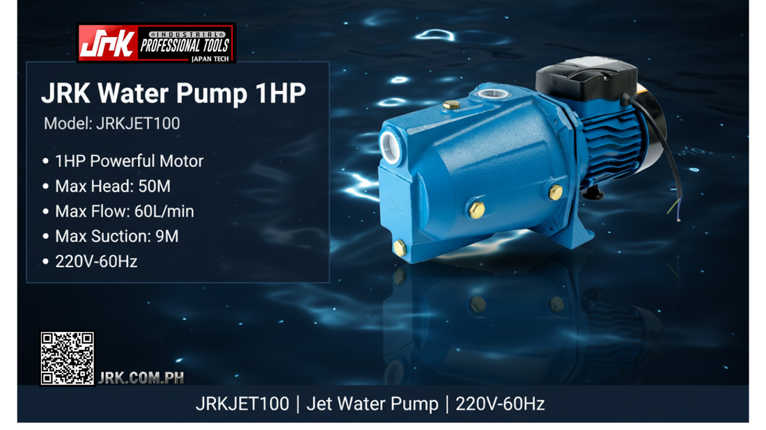 JRK Water Pump 1HP JRKJET100 — 50M Head, 60L/min, 220V-60Hz Jet Pump