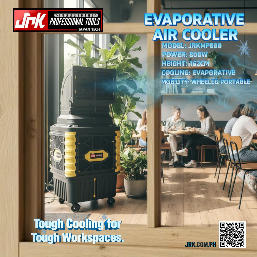 JRK Evaporative Air Cooler JRKMF800 800W 162cm wheeled portable industrial cooler