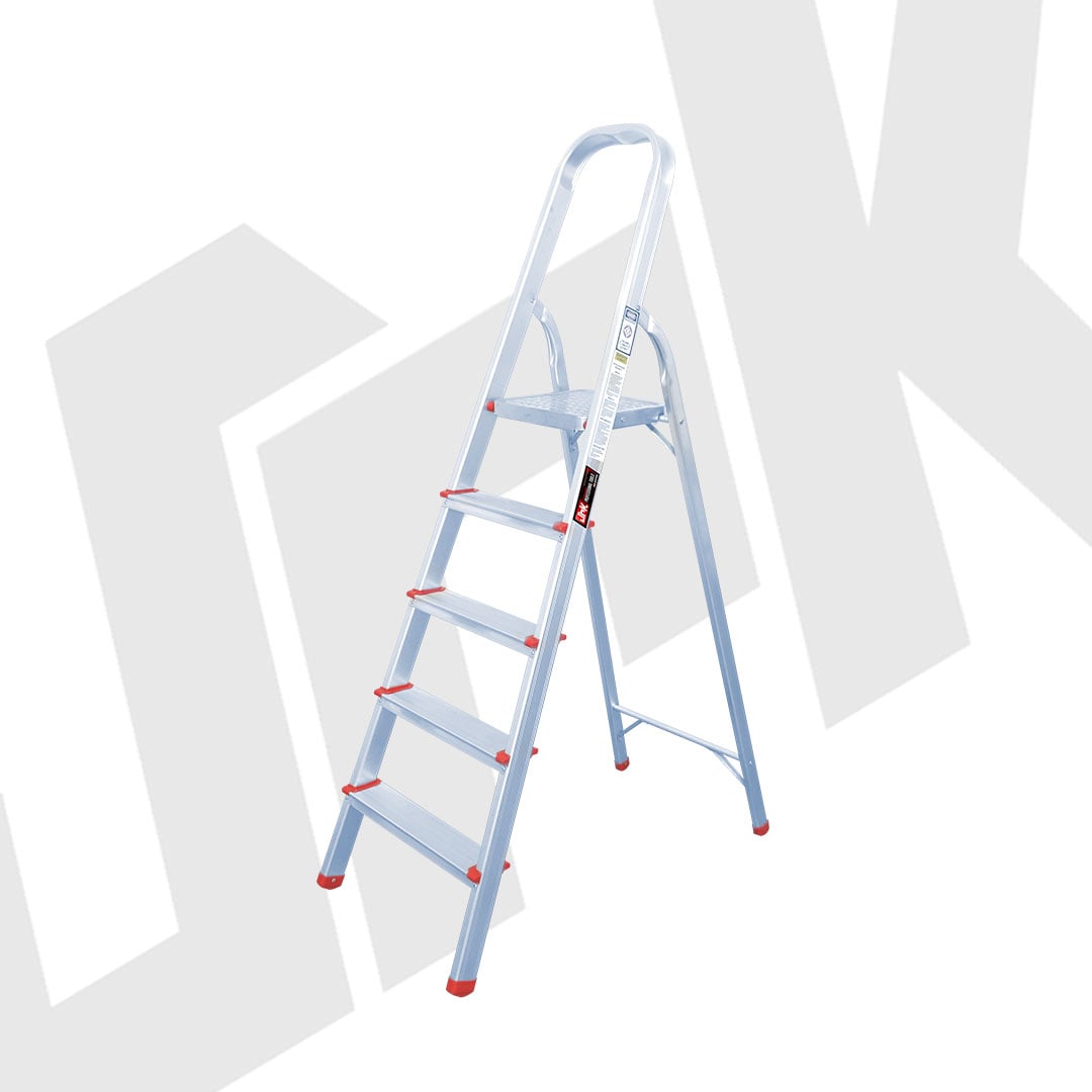 JRK Foldable Aluminum 5 Steps Ladder