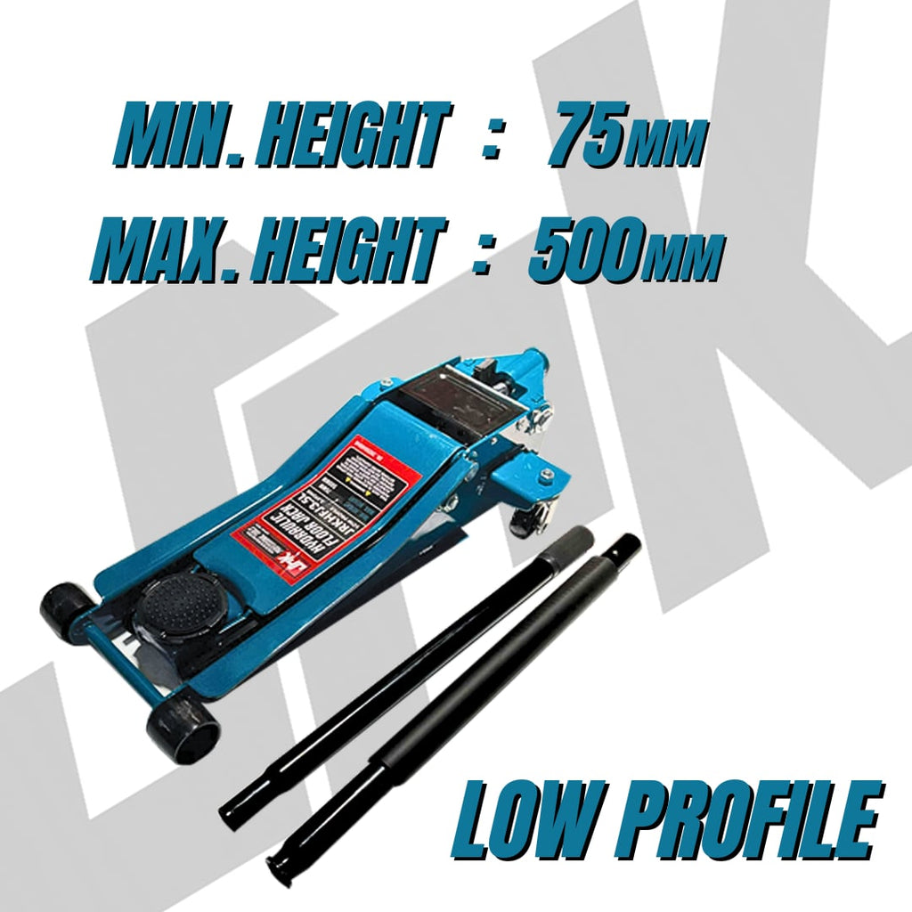 JRK 3.5-Ton Low Hydraulic Floor Jack 75mm - 500mm