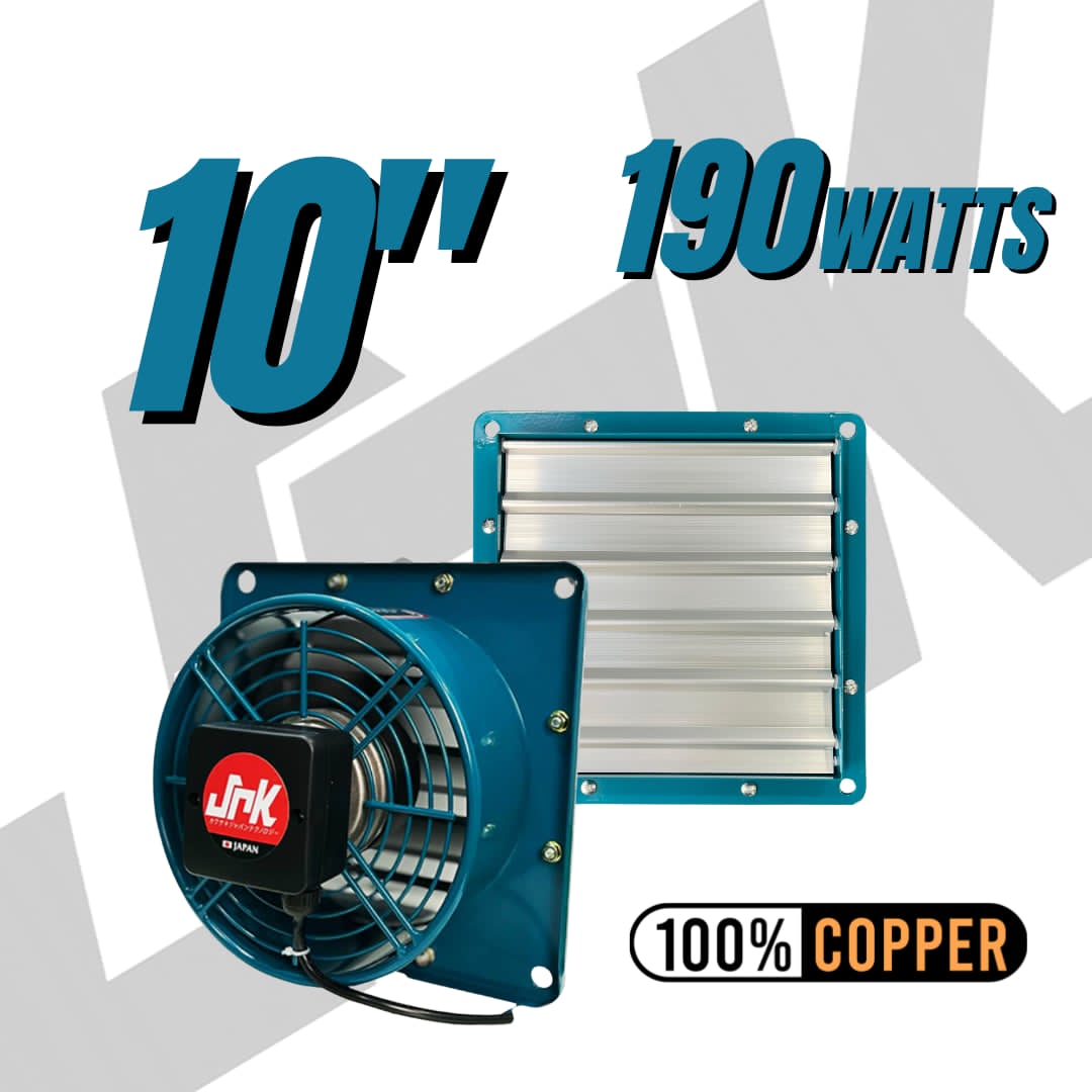JRK Industrial Exhaust Fan with Shutter 10"