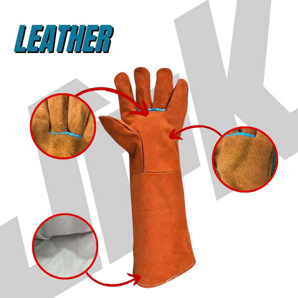 JRK Leather Welding Gloves 14-inch/16 inch Heavy Duty