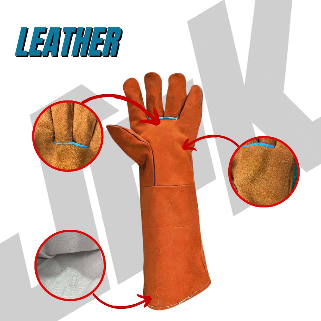JRK Leather Welding Gloves 14-inch/16 inch Heavy Duty