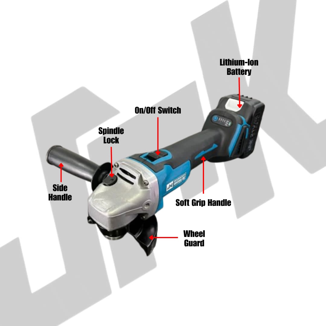 JRK Lithium Brushless Angle Grinder 21 Volts