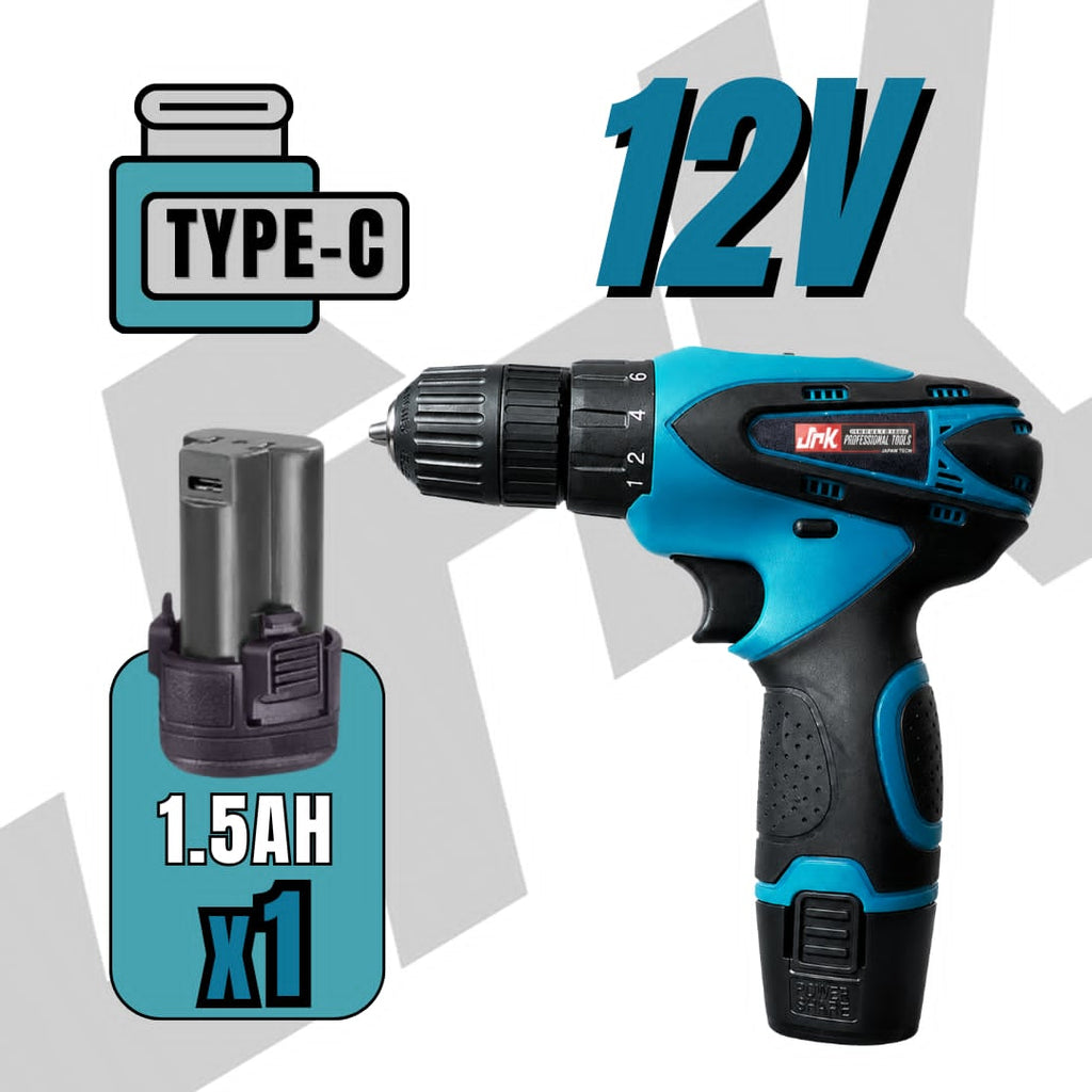 JRK Cordless Drill 1.5Ah Lithium-Ion 12V