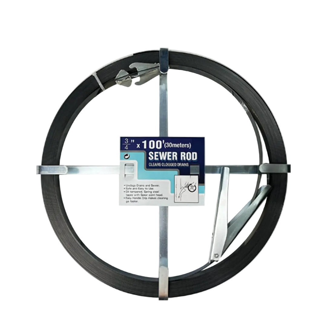 SEWER ROD 1/16"X1/2"X100FTS.