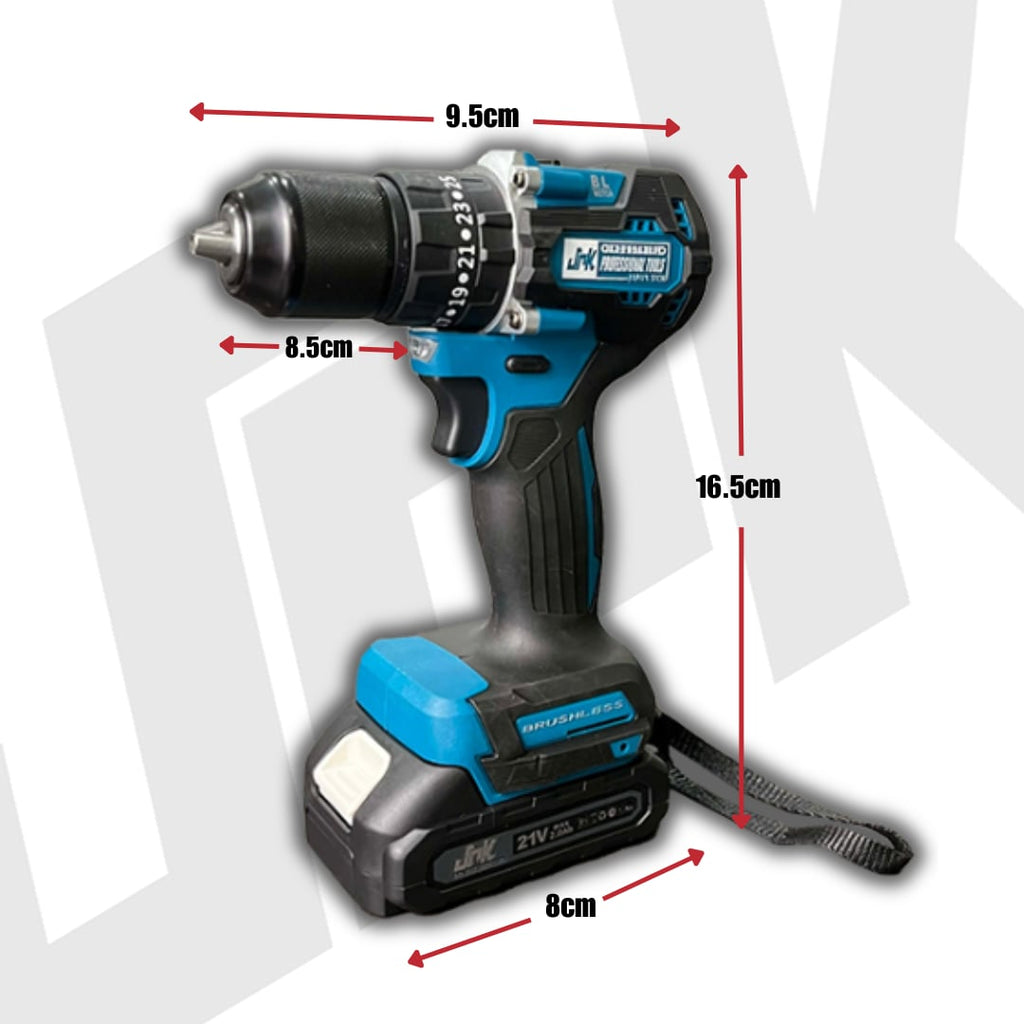 JRK Lithium Brushless Impact Drill 21 Volts Lithium-Ion