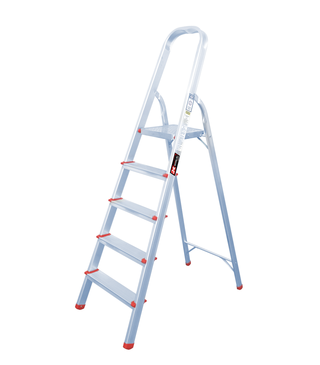 JRK Foldable Aluminum 5 Steps Ladder