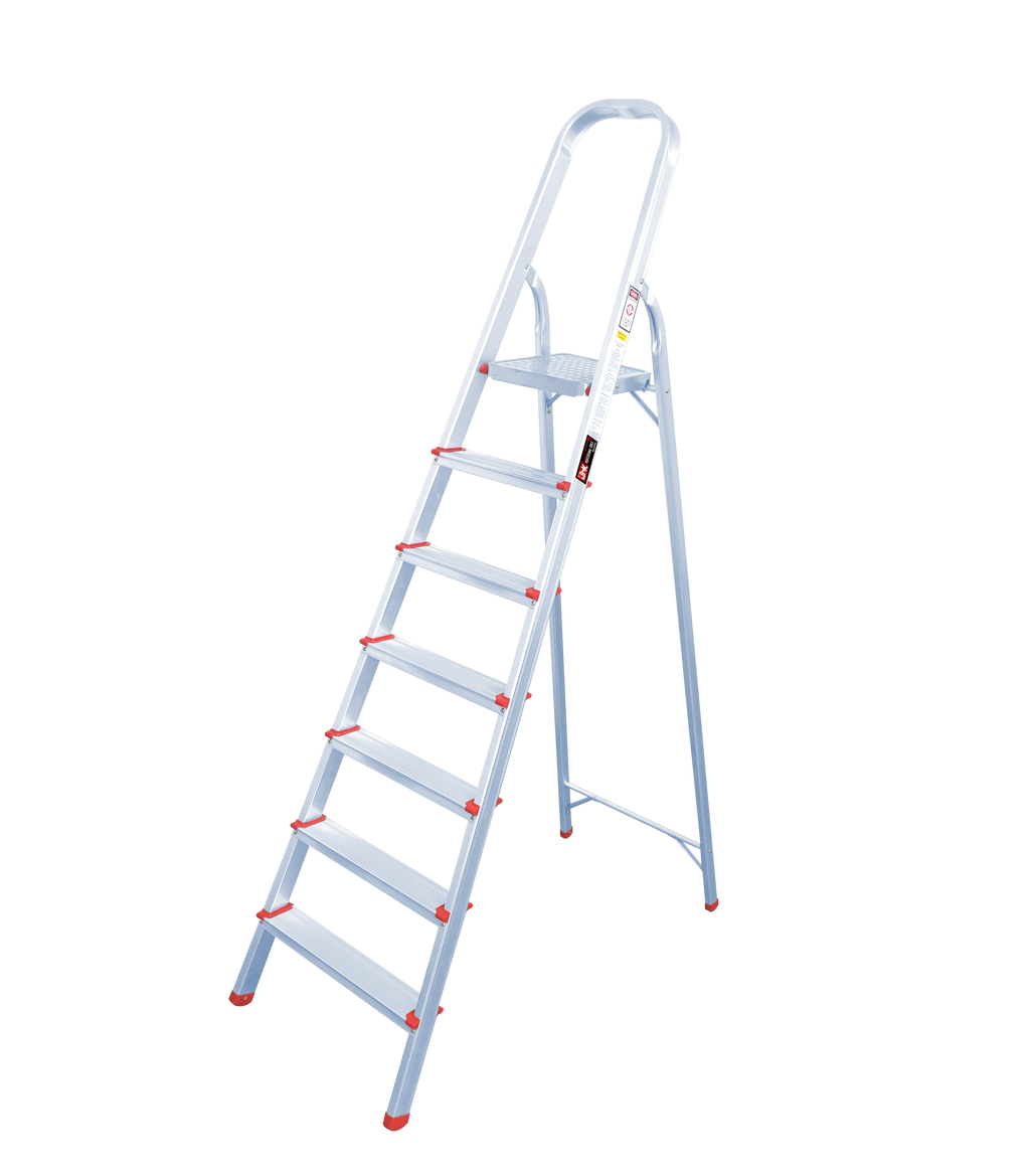 JRK Foldable Aluminum 7 Steps Ladder