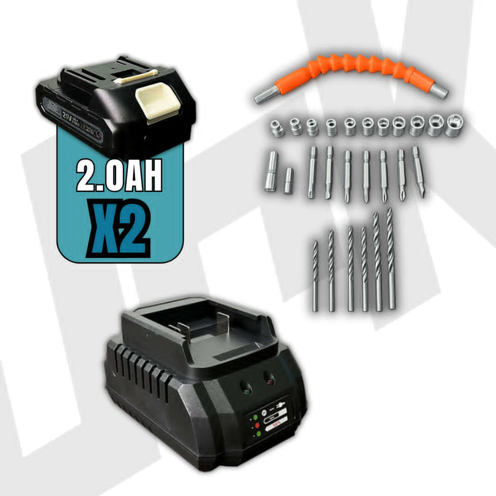 JRK Lithium Brushless Impact Drill 21 Volts Lithium-Ion