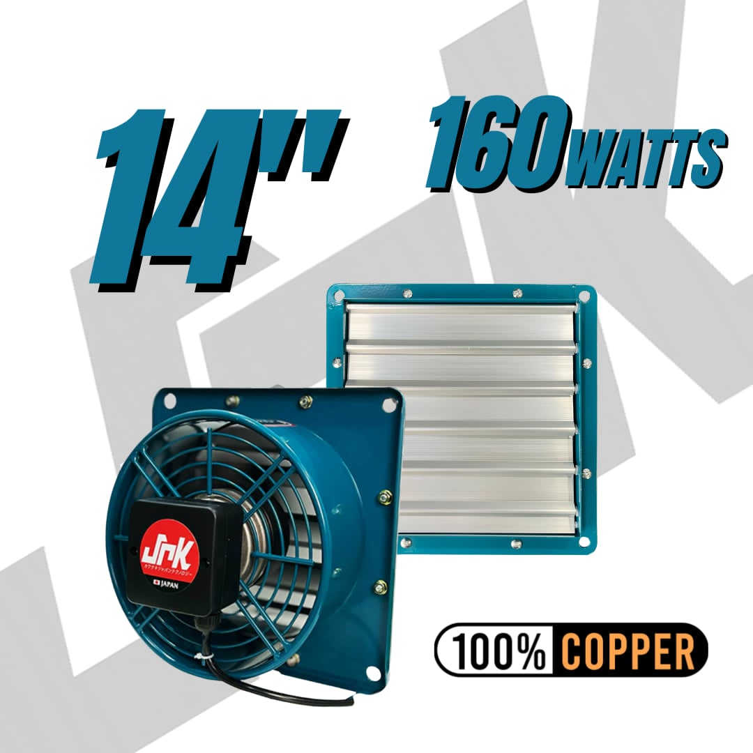 JRK Industrial Exhaust Fan with Shutter 14"